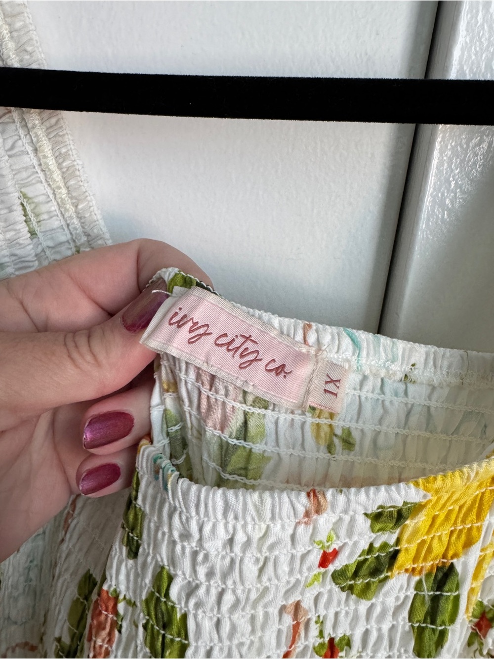 Ivy City Co White Floral Citrus Midi Dress - Picture 4 of 7